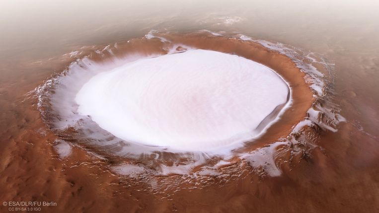 Mars Water Ijskrater